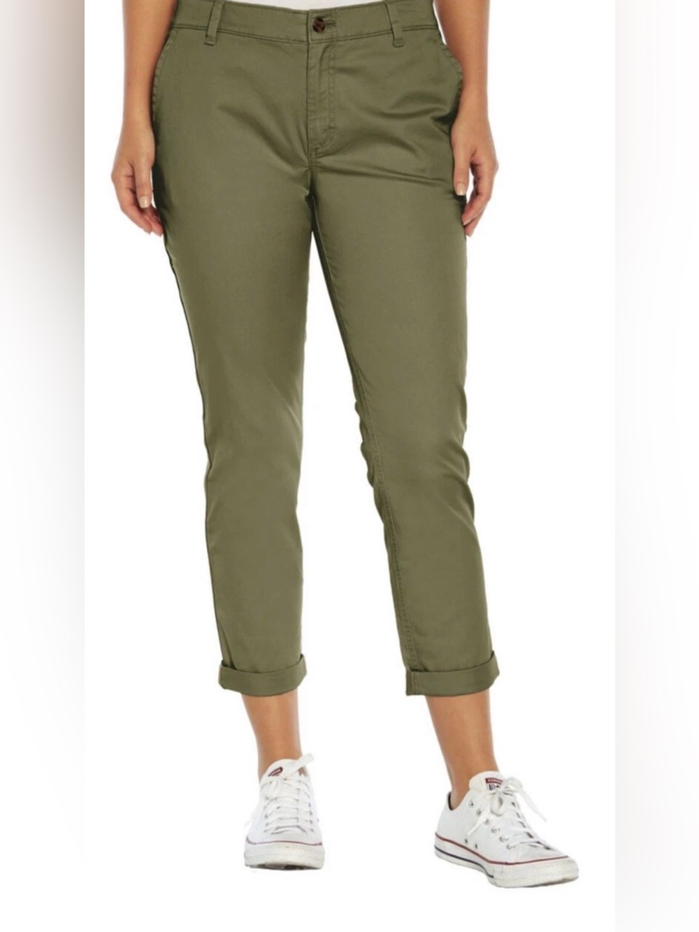 GAP Relaxed Girlfriend Twill Pants Green Size 2 (j5)